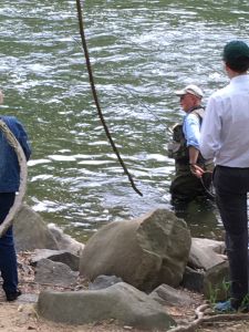 Ed ODonnell catches another shad on the Brandywine (Apr 29, 2021)